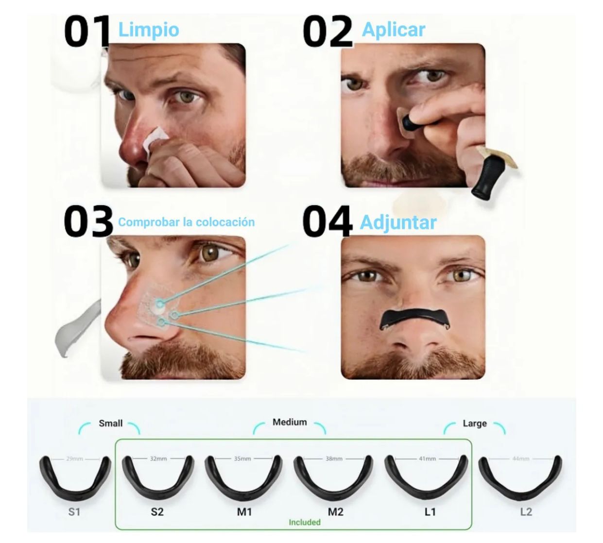 Miniatura 8 de KIT DILATADORES NASALES ANTIRRONQUIDO
